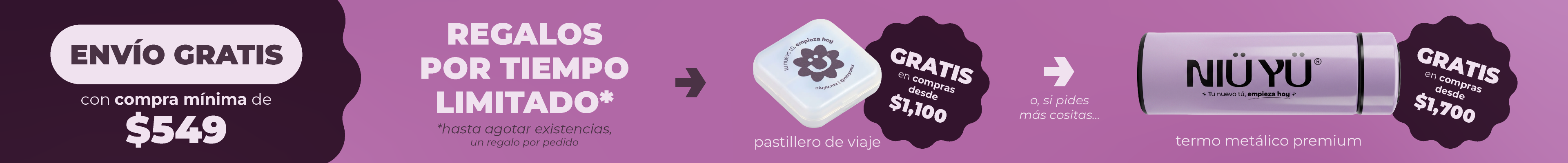 Regalos por tiempo limitado en NIÜ YÜ